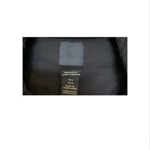 H&M Black Regular Fit polo shirt (Large) - Picture 4 of 5